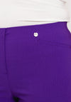 Robell Rose 09 Ankle Grazer Trousers, Deep Purple