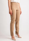 Robell Bella Full Length Stretch Trousers, Sand Beige