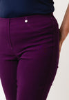 Robell Bella Full Length Slim Fit Trousers, Purple