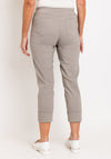 Robell Bella 09 Turn Up Crop Trousers, Taupe
