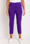 Robell Bella 09 Turn Up Crop Trousers, Deep Purple