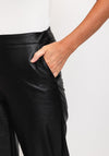 Robell Cloe 09 Faux Leather Crop Trouser, Black