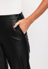 Robell Cloe 09 Faux Leather Crop Trouser, Black