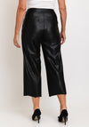 Robell Cloe 09 Faux Leather Crop Trouser, Black