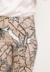 Robell Joella 09 Kick Flare Crop Trousers, Sand & Black