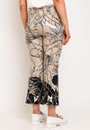 Robell Joella 09 Kick Flare Crop Trousers, Sand & Black