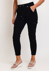 Robell Hygge Drawstring Waist Slim Fit Trouser, Navy