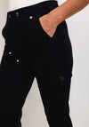 Robell Hygge Drawstring Waist Slim Fit Trouser, Navy