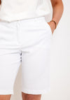 Robell Megan 04 High Rise Jean Shorts, White