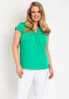 Robell Inka Knot Neck Top, Green