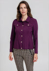 Robell Happy Denim Effect Jacket, Deep Violet