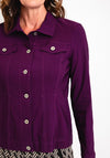 Robell Happy Denim Effect Jacket, Deep Violet