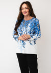 Anonymous Floral Print Knitted Jumper, Blue