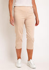 Robell Maire 07 Slim Fit Cropped Trousers, Beige