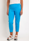 Robell Bella 09 Slim Cropped Trousers, Azure Blue