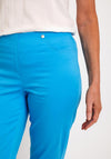 Robell Bella 09 Slim Cropped Trousers, Azure Blue