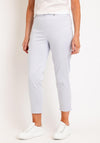 Robell Bella 09 Slim Cropped Trousers, Light Grey