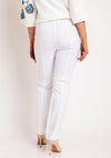 Robell Marie Full Length Slim Leg Trousers, White