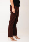 Robell Marie Full Length Slim Leg Trousers, Brown