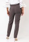 Robell Marie Full Length Slim Leg Trousers, Brown