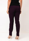 Robell Marie Full Length Slim Leg Trousers, Purple