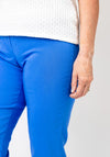 Robell Marie Full Length Slim Leg Trousers, Bright Blue