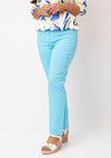 Robell Marie Full Length Slim Leg Trousers, Sky Blue