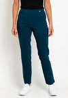 Robell Marie Full Length Slim Leg Trousers, Teal