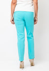 Robell Marie Full Length Slim Leg Trousers, Aqua Blue