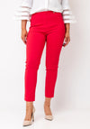 Robell Rose 09 Ankle Grazer Trousers, Cherry Red