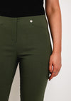 Robell Rose 09 Ankle Grazer Trousers, Green
