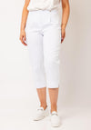 Robell Maire 07 Slim Fit Cropped Trousers, White