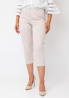 Robell Marie 07 Slim Fit Cropped Trousers, Beige