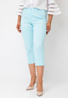 Robell Marie 07 Slim Fit Cropped Trousers, Light Blue