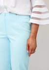 Robell Marie 07 Slim Fit Cropped Trousers, Light Blue