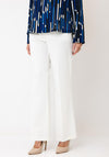 Robell Paula Wide Leg Trousers, White
