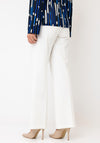 Robell Paula Wide Leg Trousers, White