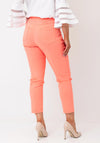 Robell Bella 09 Petite Ankle Grazer Trousers, Coral Orange