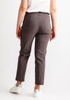 Robell Bella 09 Ankle Grazer Trousers, Taupe Grey