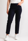Robell Bella 09 Petite Slim Cropped Trousers, Navy