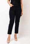 Robell Bella 09 Petite Slim Cropped Trousers, Navy