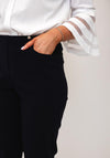 Robell Bella 09 Petite Ankle Grazer Trousers, Navy