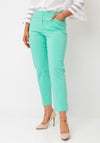 Robell Bella 09 Petite Ankle Grazer Trousers, Mint Green