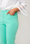 Robell Bella 09 Petite Ankle Grazer Trousers, Mint Green