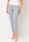 Robell Bella 09 Petite Ankle Grazer Trousers, Light Grey