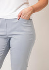 Robell Bella 09 Petite Ankle Grazer Trousers, Light Grey
