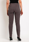 Robell Bella Full Length Slim Fit Trousers, Taupe