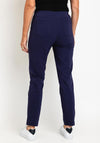 Robell Bella Full Length Slim Fit Trousers, Navy Blue