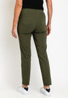 Robell Bella Full Length Slim Fit Trousers, Moss Green