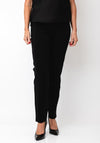 Robell Bella Full Length Slim Leg Trousers, Black